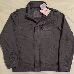 Levi's Military Jacket Mens Small (22.2 inch PtP) Olive Green Quilt Lined NWT